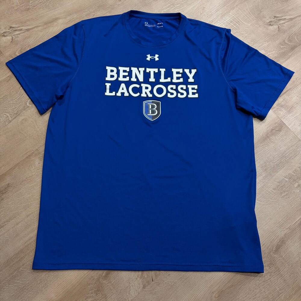 Under Armour Bentley University Falcons Lacrosse T-Shirt Men's Large L Blue